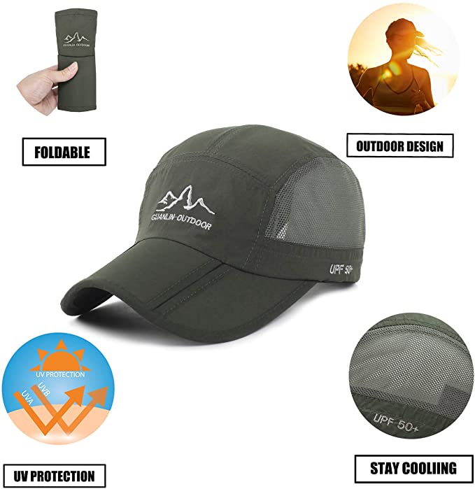 All Weather Hat - UV Protection, Waterproof, Collapsible - Omega Walk - CAP1-Grey