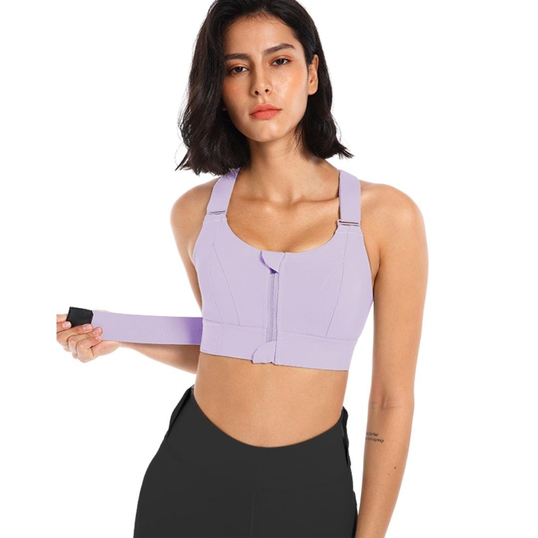 High Impact Crossback Sports Bra - Omega Walk - XY-S2WX-Purple -S