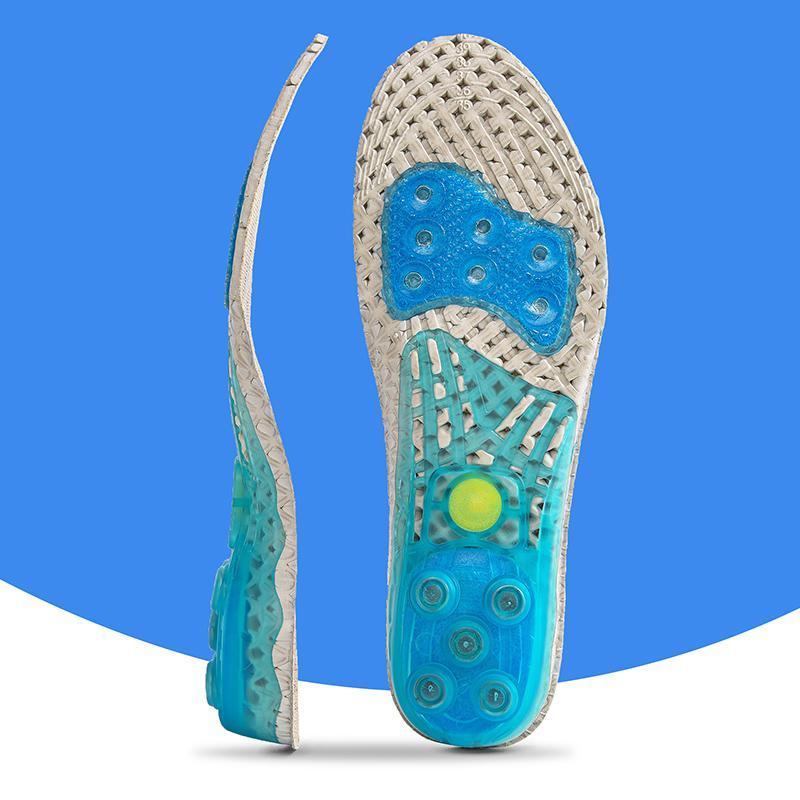 Silica Gel, High-Impact Spring Cushioning Shock Absorption Insoles - Omega Walk - XD-414-SMALL