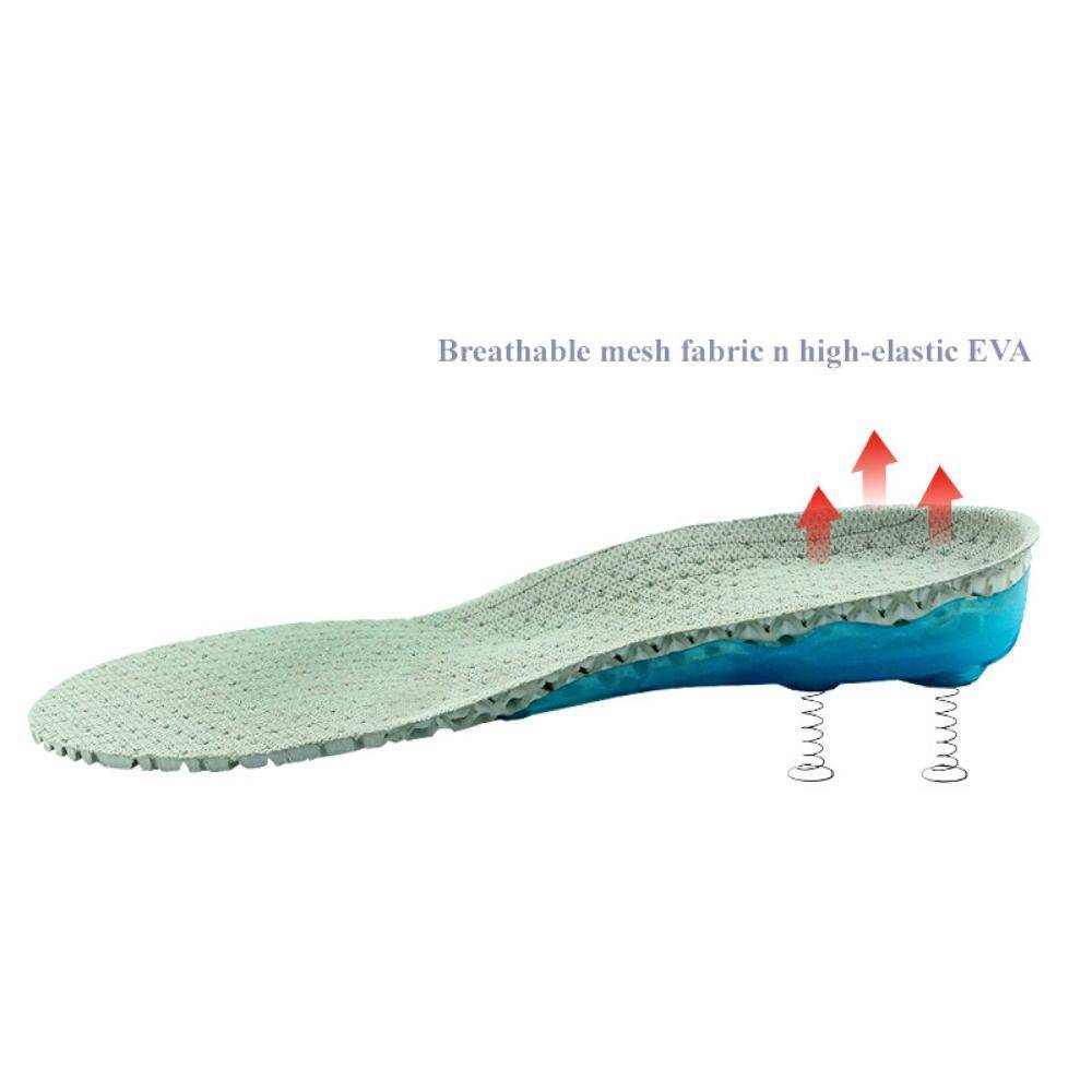 Silica Gel, High-Impact Spring Cushioning Shock Absorption Insoles - Omega Walk - XD-414-SMALL