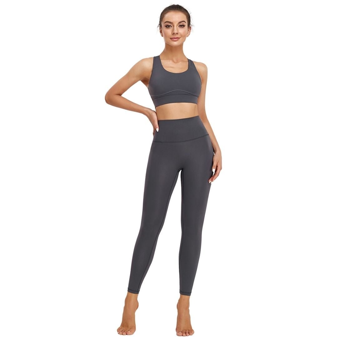 THRIVE- Women's Activewear 2 Piece Set - Omega Walk - XY-Z2TZ-Ship Gray-S